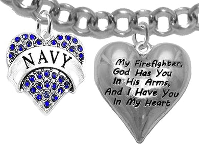 Navy Bracelet, US Navy Bracelet, Navy, Navy Bracelet, Sailor Bracelet, Navy Jewelry, US United States Navy, Navy Firefighter Bracelet, Hypoallergenic, Adjustable 4 To 10 Inches