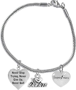 Martial Arts, Kickboxing Jewelry, Karate Jewelry, Super Hero, Never Give Up, Never Quit," Martial Arts Jewelry" Hypoallergenic, Safe-Nickel, Lead Free