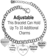 Grandma, Abuela, Blessed, I Will Love You Forever,Genuine Abuela Crystal Heart, Amazing Woman, The Most Beautiful, Adjustable, Hypoallergenic Safe- No Nickel. Lead, Or Poisonous Cadmium