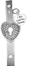 Message Bracelet, I Will Love You Forever, The Key to My Heart Bracelet, It Really Locks! Hypoallergenic, Safe-Nickel, Lead, Free