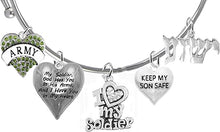 Army, My Soldier, God Has You In His Arms And I Have You In My Heart, YESHUA (Jesus In Hebrew) NAMED BY AN ANGEL OF GOD, Adjustable Bracelet, Hypoallergenic Safe, No Nickel, Lead, Or Poisonous Cadmium