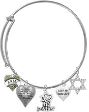 Army, My Soldier, God Has You in His Arms and I Have You in My Heart, Adjustable Bracelet, Hypoallergenic Safe, No Nickel, Lead, Or Poisonous Cadmium