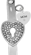 Message Bracelet, Mom, It Really Locks, The Key to My Heart Cuff Bracelet, Hypoallergenic, Safe-Nickel, Lead, Free