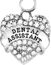 Dental Assistant, Crystal Heart Earrings, Safe-Nickel, Lead & Cadmium Free!