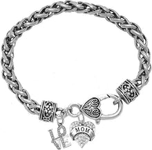 Mom, Genuine Crystal Love, My Mom, My Joy, My Sunshine, My Heart, Bracelet, Hypoallergenic, Safe-Nickel, Lead, Free