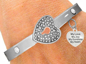 Message Bracelet, My Wife, My Joy, My Sunshine, The Key to My Heart, It Really Locks! Hypoallergenic, Safe-Nickel, Lead, Free