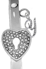 It Really Locks!, The Key To My Heart, "Initial Y ", Cuff Crystal Bracelet, Hypoallergenic, Safe-Nickel, Lead, Free
