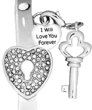 Message Bracelet, I Will Love You Forever, The Key to My Heart Bracelet, It Really Locks! Hypoallergenic, Safe-Nickel, Lead, Free