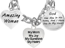 Mom, Amazing Woman, My Mom, My Joy, My Sunshine, My Heart, Adjustable Necklace, Hypoallergenic, Safe-Nickel, Lead, Free