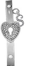 It Really Locks!, The Key To My Heart, "Initial S", Cuff Crystal Bracelet, Hypoallergenic, Safe-Nickel, Lead, Free