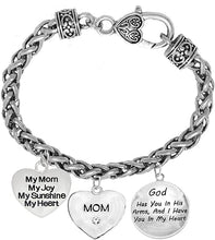 My Mom, My Joy, My Sunshine, My Heart, God Has You in His Arms, Bracelet, Hypoallergenic, Safe-Nickel, Lead, Free