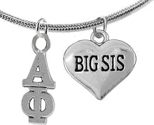 Alpha Phi Big Sister, Hypoallergenic Safe Adjustable Fits Anyone Licensed Sorority Jewelry Manufacturer