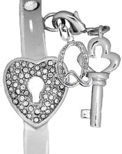 It Really Locks!, The Key to My Heart, Initial Q, Cuff Crystal Bracelet, Hypoallergenic, Safe-Nickel, Lead, Free