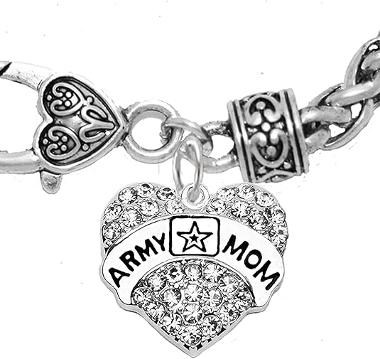The Perfect Gift Army Mom Hypoallergenic Bracelet, Safe-Nickel, Lead, Cadmium Free