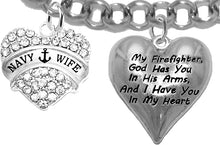 Navy Bracelet, US Navy Bracelet, Navy Wife, Navy Wife Bracelet, Sailor Wifes Bracelet, Navy Wif Jewelry, US United States Navy Wif, Navy Firefighter Bracelet, Hypoallergenic, Adjustable 4 To 10 Inches