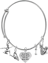" Never Give Up, Never Quit Trying, Never Quit ", Gym Exercise, Adjustable Miracle Wire Bracelet, Hypoallergenic Safe, No Nickel, Lead, Or Poisonous Cadmium In Bracelet