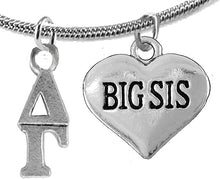 Delta Gamma, Big Sister, Hypoallergenic Safe Adjustable Fits Anyone Licensed Sorority Jewelry Manufacturer