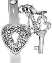 It Really Locks!, The Key To My Heart, "Initial A", Cuff Crystal Bracelet, Hypoallergenic, Safe-Nickel, Lead, Free