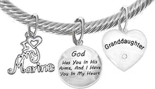 Marine Grandma, My Granddaughter, God Has You In His Arms And I Have You In My Heart, Adjustable, Hypoallergenic Safe, No Nickel, Lead, Or Poisonous Cadmium In Bracelet