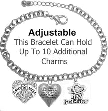 Army Mom, My Soldier, God Has You in His Arms and I Have You in My Heart, Adjustable Bracelet, Hypoallergenic Safe, No Nickel, Lead, Or Poisonous Cadmium