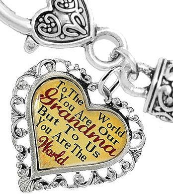Grandma Heart Charm Bracelet Hypoallergenic, Safe, Nickel, Lead & Cadmium Free!