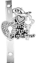 It Really Locks!, Firefighter, I Love My Firefighter, The Key to My Heart Cuff Crystal Bracelet, Hypoallergenic, Safe-Nickel, Lead, Free