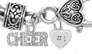 Cheer, Heart # 1, Hypoallergenic Genuine Crystal Charm Bracelet, Nickel, Lead, and Cadmium Free