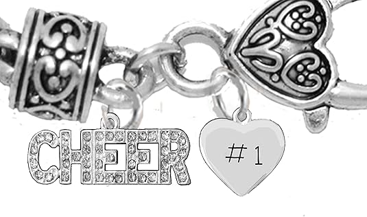 Cheer, Heart # 1, Hypoallergenic Genuine Crystal Charm Bracelet, Nickel, Lead, and Cadmium Free