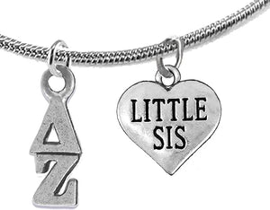 Delta Zeta Little Sister, Hypoallergenic Safe Adjustable Fits Anyone Licensed Sorority Jewelry Manufacturer, No Nickel, No Lead, And No Poisonous Cadmium