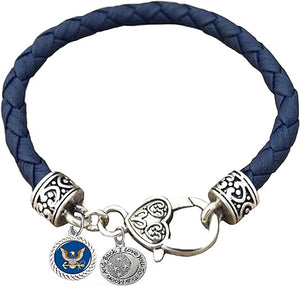 Navy "I Will Love You To The Moon And Back" Bracelet, Navy Bracelet, US Navy Bracelet, Navy Jewelry, Hypoallergenic-Safe, No Nickel, Lead, Or Poisonous Cadmium In Bracelet
