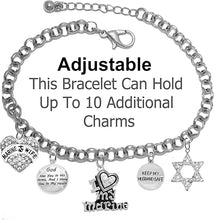 Marine, My Husband, God Has You In His Arms And I Have You In My Heart,Genuine Crystal Star Of David, Adjustable, Hypoallergenic Safe, No Nickel, Lead, Or Poisonous Cadmium In Bracelet