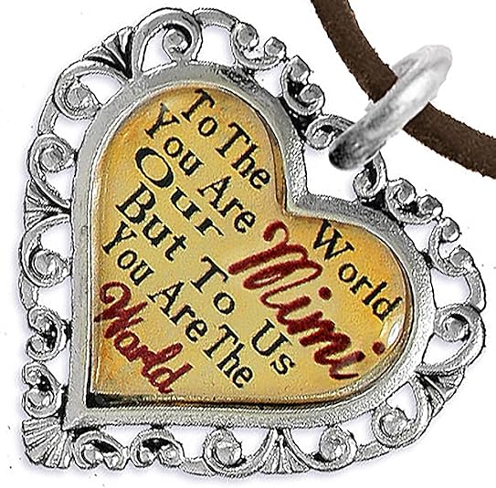 Mimi Heart Charm Necklace Hypoallergenic, Adjustable, Safe, Nickel, Lead & Cadmium Free!