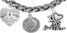 Navy Wife, I Love You to The Moon and Back, I Love My Sailor, Hypoallergenic, Safe-Nickel, Lead, Cadmium Free
