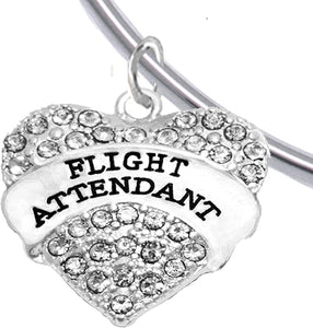 Flight Attendant, Hypoallergenic Adjustable Charm Bracelet, Removable Ball, Add Charms Without Tools, Nickel, Lead, and Cadmium Free