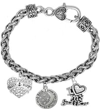 Navy Wife, I Love You to The Moon and Back, I Love My Sailor, Hypoallergenic, Safe-Nickel, Lead, Cadmium Free