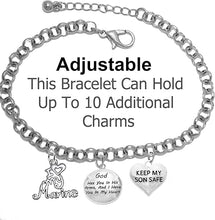 Marine Mom, My Son, God Has You In His Arms And I Have You In My Heart, Adjustable, Hypoallergenic-Safe, No Nickel, Lead, Or Poisonous Cadmium In Bracelet