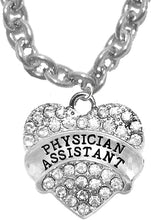 Physician's Assistant, Crystal Heart Necklace, Safe-Nickel, Lead & Cadmium Free!