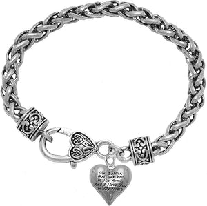 Army, God Has You in His Arms and I Have You in My Heart, Hypoallergenic Safe, No Nickel, Lead, Or Poisonous Cadmium in Bracelet