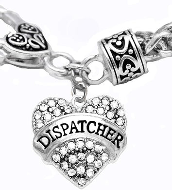 Dispatcher Crystal Heart Bracelet, Safe-Nickel, Lead & Cadmium Free!