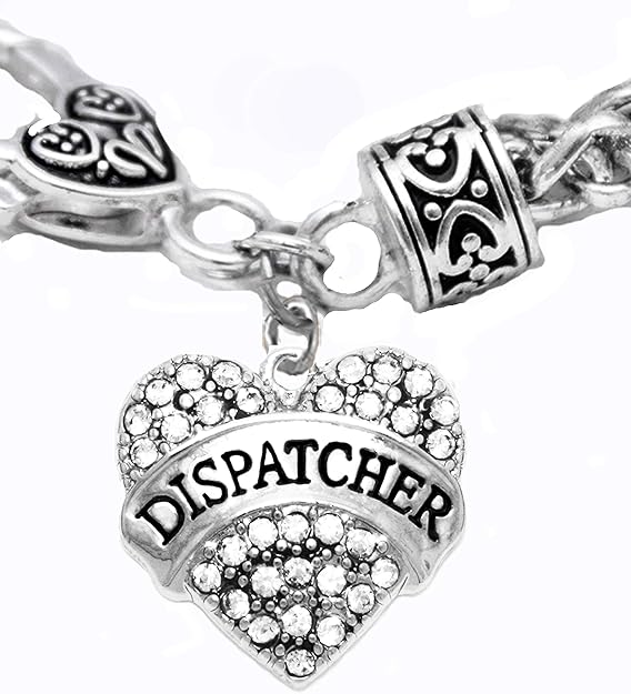 Dispatcher Crystal Heart Bracelet, Safe-Nickel, Lead & Cadmium Free!