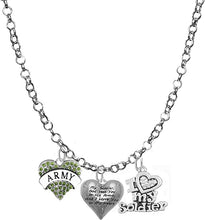 Army, My Soldier, God Has You in His Arms and I Have You in My Heart,Adjustable Necklace, Hypoallergenic Safe, No Nickel, Lead, Or Poisonous Cadmium