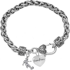 My Son, Super Hero, " Soccer Player Jewelry" Bracelet Hypoallergenic, Safe-Nickel, Lead Free