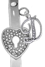 It Really Locks!, The Key to My Heart, Initial D, Cuff Crystal Bracelet, Hypoallergenic, Safe-Nickel, Lead, Free