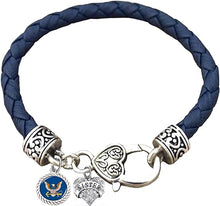 Navy Sister, Leather Bracelet, Navy Bracelet, US Navy Bracelet, Navy Jewelry, Hypoallergenic-Safe, No Nickel, Lead, Or Poisonous Cadmium In Bracelet