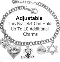 Army Wife, My Soldier, God Has You In His Arms And I Have You In My Heart, Star Of David, Keep My Husband Safe, Adjustable Bracelet, Hypoallergenic Safe, No Nickel, Lead, Or Poisonous Cadmium