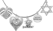 Army Wife, My Soldier, God Has You In His Arms And I Have You In My Heart, Genuine Crystal Star Of David, Adjustable Necklace, Hypoallergenic Safe, No Nickel, Lead, Or Poisonous Cadmium