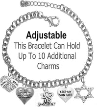 Army, My Soldier, God Has You in His Arms and I Have You in My Heart, Keep My Son Safe, Adjustable Bracelet, Hypoallergenic Safe, No Nickel, Lead, Or Poisonous Cadmium