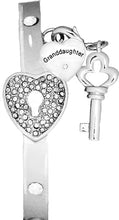 Message Bracelet, Granddaughter, The Key to My Heart Genuine Crystal Bracelet, It Really Locks! Hypoallergenic, Safe-Nickel, Lead, Free