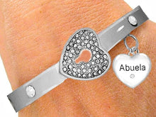 Message Bracelet, Abuela, The Key to My Heart Genuine Crystal Braceletl It Really Locks! Hypoallergenic, Safe-Nickel, Lead, Free