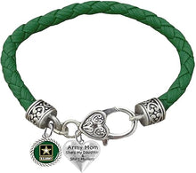 Army Mom, She's My Daughter, And She's My Hero, Leather Bracelet Hypoallergenic Safe, No Nickel, Lead, Or Poisonous Cadmium In Bracelet